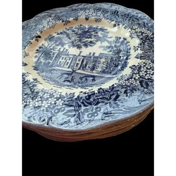 J & G Meakin Romantic England Bread &Butter Plates 7” Penshurst Place GORGEOUS! - Picture 3 of 7